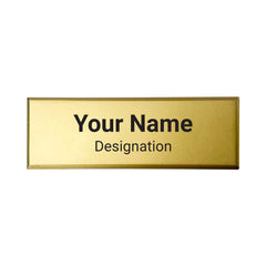 Custom Printed Gold Brass Badges With Safety Pin | Corporate Award & Recognition Gift | UAE Delivery | Yalla Printing UAE