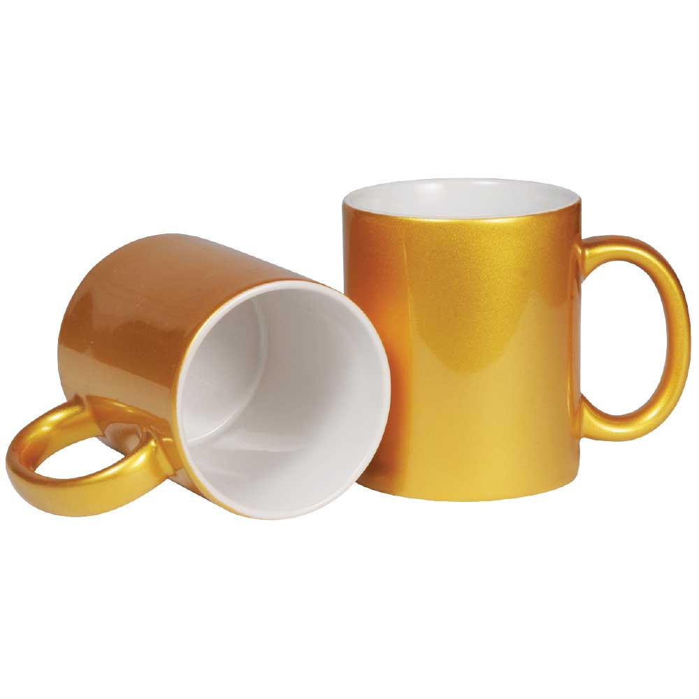 Custom Printed Gold Ceramic Mugs - Ceramic | Exhibitions, Conferences, Corporate Events | Yalla Printing UAE