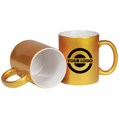 Custom Printed Gold Ceramic Mugs - Ceramic | Exhibitions, Conferences, Corporate Events | Yalla Printing UAE