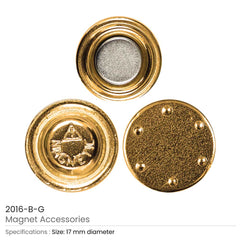 Custom Printed Gold Plated Round Button Magnets | Corporate Award & Recognition Gift | UAE Delivery | Yalla Printing UAE