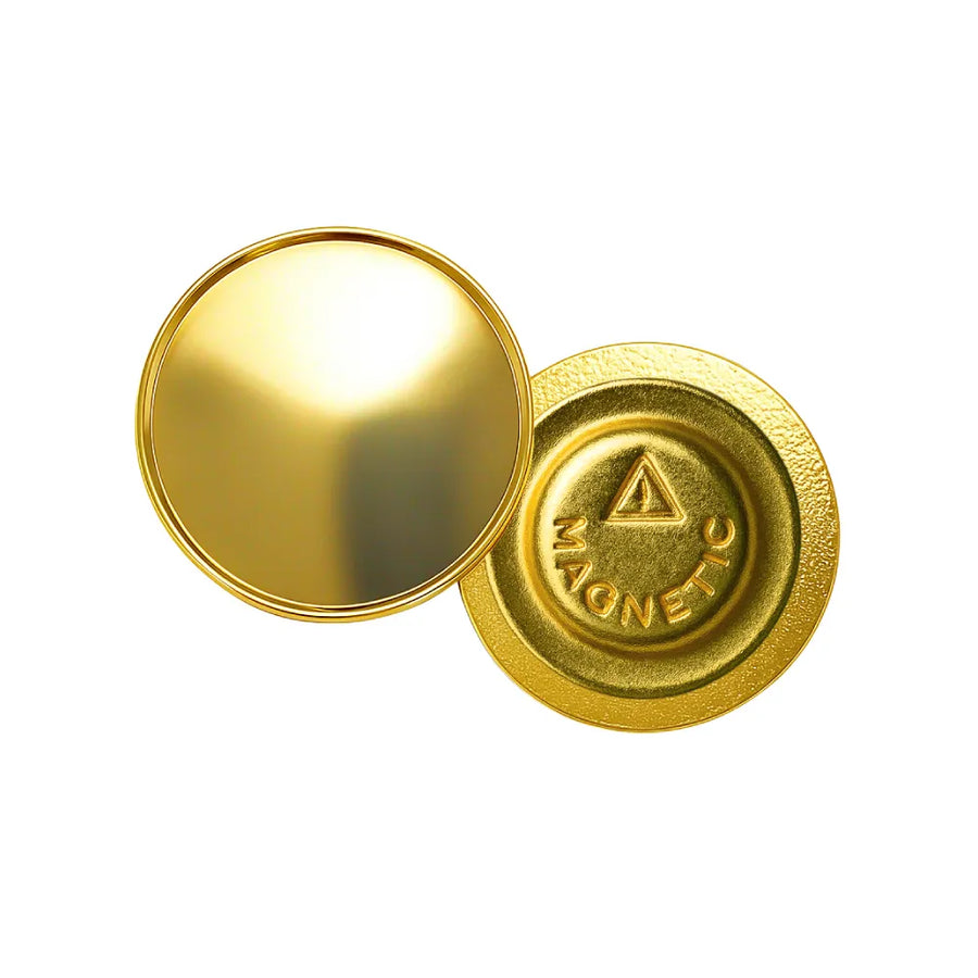 Gold Round Metal Badges with Magnet Attachment | Events & Exhibition Displays – Yalla Printing UAE