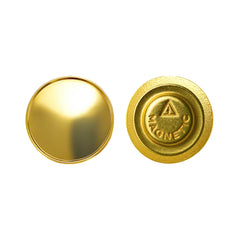 Custom Printed Gold Round Metal Badges With Magnet Attachment - Stainless Steel | Corporate Award & Recognition Gift | UAE Delivery | Yalla Printing UAE