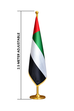 Custom Printed Conference Flag 150 x 100 cm with 2.5 Meter Adjustable VIP Pole – Double-Sided Canvas Stiffener Flag | Premium Signage & Display Printing | Free Design Support | Yalla Printing UAE
