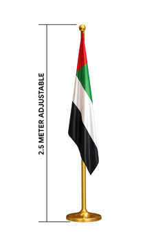Custom Printed Conference Flag 150 x 100 cm with 2.5 Meter Adjustable VIP Pole – Double-Sided Taffeta Satin Fabric Flag | Premium Signage & Display Printing | Free Design Support | Yalla Printing UAE