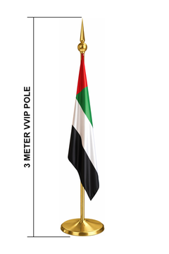 Custom Printed Conference Flag 180 x 100 cm with 3 Meter VVIP Pole – Double-Sided Taffeta Satin Fabric Flag | Premium Signage & Display Printing | Free Design Support | Yalla Printing UAE