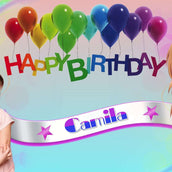 Celebration Time" Happy Birthday Banner - Colorful Balloon Fun! - Yalla Printing