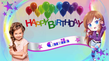 Celebration Time" Happy Birthday Banner - Colorful Balloon Fun!