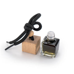 Hanging Car Diffuser Bottle With Bamboo Lid – Black Ice Fragrance | Logo Branding Corporate Gift | UAE Delivery | Yalla Printing UAE