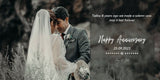 Custom 4th Anniversary Happy Anniversary Banner with Couple's Picture - Yalla Printing