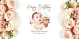 Adorable Pink Theme Happy Birthday Banner for Baby Girl - Perfect Party Decor - Yalla Printing