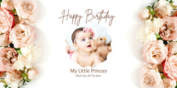 Adorable Pink Theme Happy Birthday Banner for Baby Girl - Perfect Party Decor