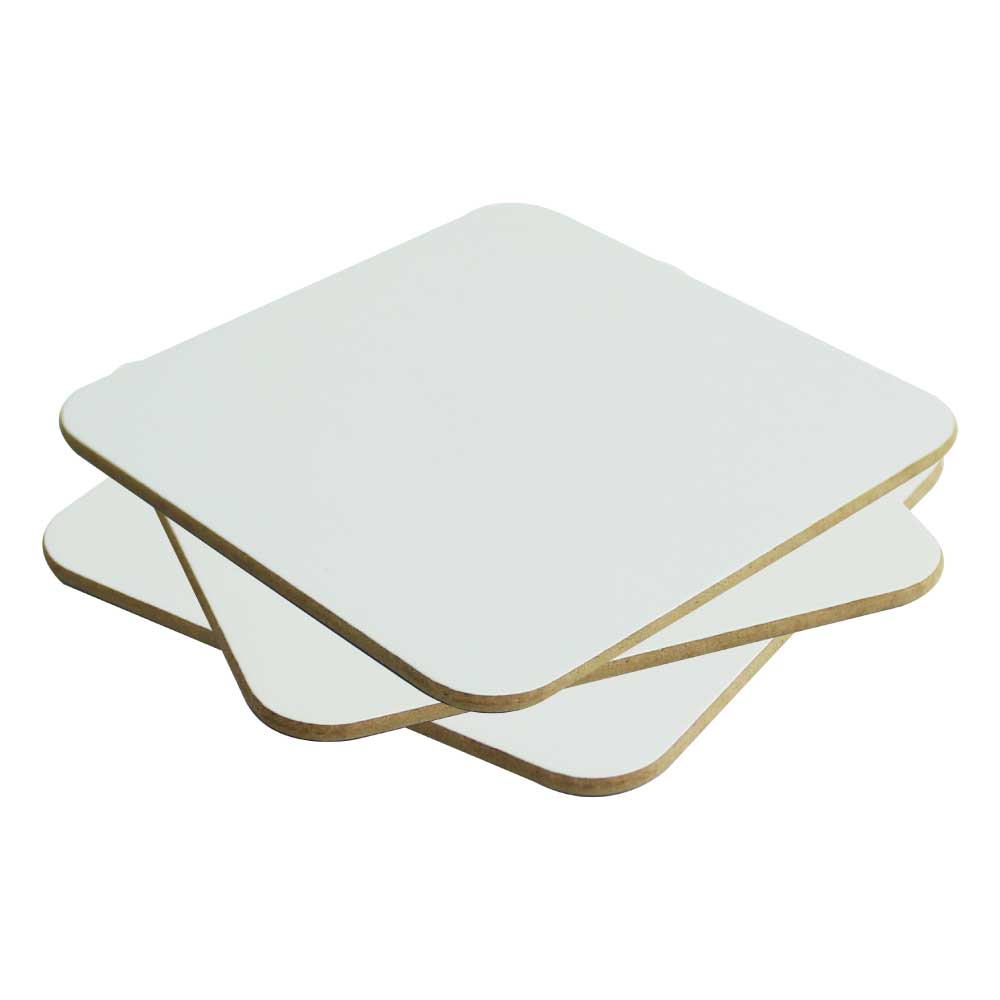 Custom Printed Hardboard Tea Coasters Size: 9 X 9 CM | Logo Branding Corporate Gift | UAE Delivery | Yalla Printing UAE