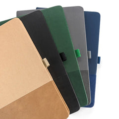 Custom Printed Hard Cover PU Notebooks in A5 Size with Metal Plate Bookmark | Logo Branding Corporate Gift | UAE Delivery | Yalla Printing UAE