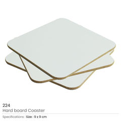 Custom Printed Hardboard Tea Coasters Size: 9 X 9 CM | Logo Branding Corporate Gift | UAE Delivery | Yalla Printing UAE