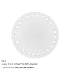 Custom Printed Doily Rice Heart Design Ceramic Ornaments - Ceramic | Logo Branding Corporate Gift | UAE Delivery | Yalla Printing UAE