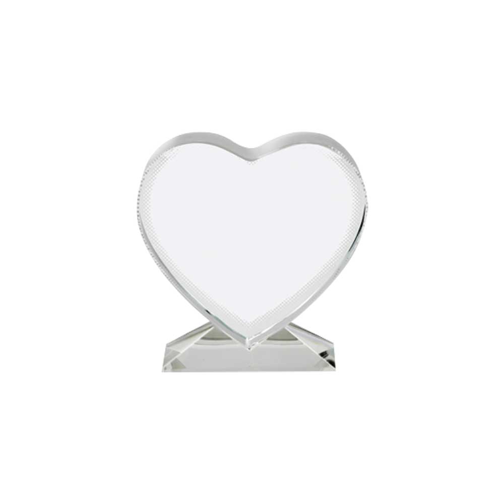 Custom Printed Heart Shaped Photo Crystals | Corporate Award & Recognition Gift | UAE Delivery | Yalla Printing UAE