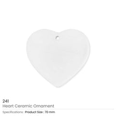 Custom Printed Decorative Heart Ceramics - Ceramic | Logo Branding Corporate Gift | UAE Delivery | Yalla Printing UAE
