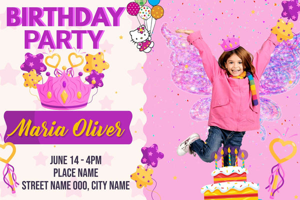 Hello Kitty Celebration" Personalized Birthday Banner - Sweet and Adorable Fun! - Yalla Printing
