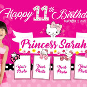 Pretty in Pink Hello Kitty" Personalized Birthday Banner - A Purr-fectly Sweet Celebration! - Yalla Printing