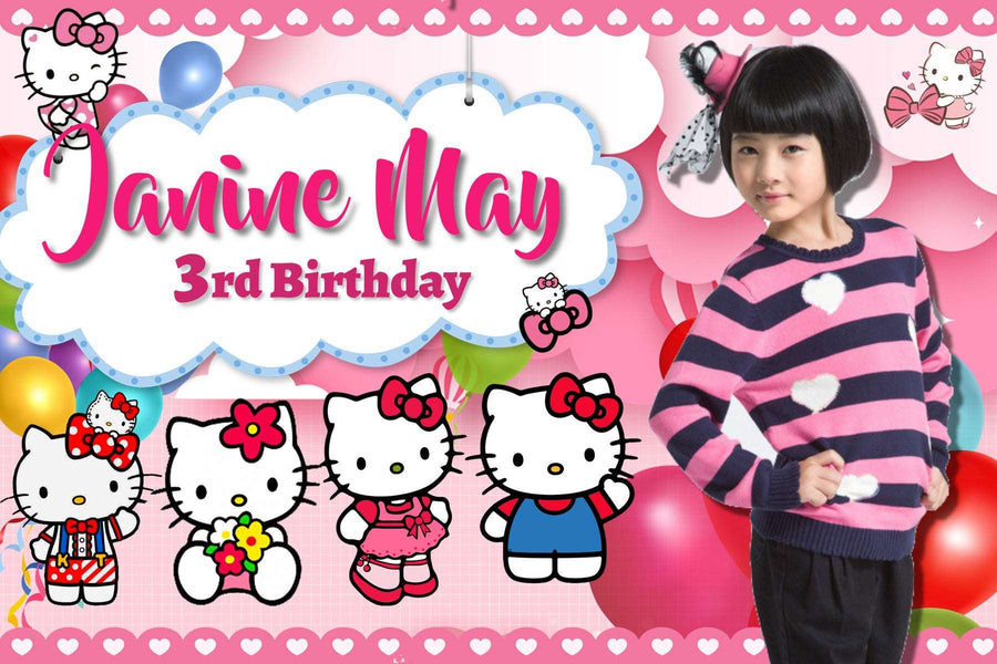 Hello Kitty Birthday Banner" - Purr-fectly Charming Party Decor! - Yalla Printing