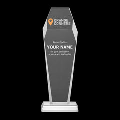 Custom Printed Hexagon Shaped Crystal Awards | Exhibitions, Conferences, Corporate Events | Yalla Printing UAE