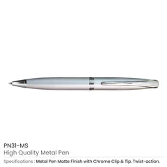 Custom Printed High Quality Metal Pens - Stainless Steel | Logo Branding Corporate Gift | UAE Delivery | Yalla Printing UAE