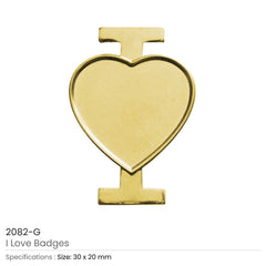 I Love Metal Badges – Yalla Printing UAE