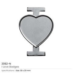 I Love Metal Badges – Yalla Printing UAE