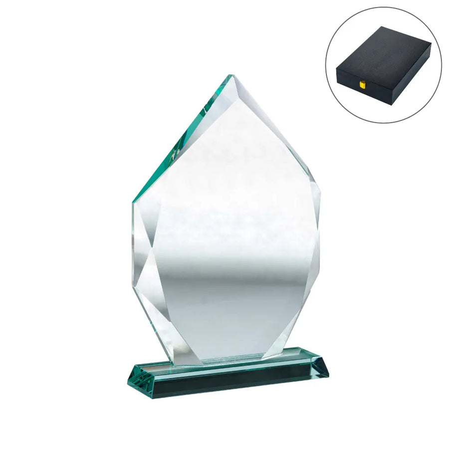 Iceberg Design Crystal Awards with Glass Base | Custom Packaging Printing | Free Design Support | Yalla Printing UAE