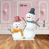 120 × 120 cm Snowman Cutout Standee – Christmas Foam Board Decoration | Event Display | Yalla Printing UAE