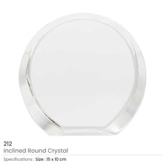 Custom Printed Inclined Round Crystals | Exhibitions, Conferences, Corporate Events | Yalla Printing UAE