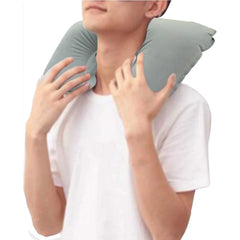 Custom Printed Inflatable Neck Pillow With Pouch - Grey | Custom Branded Bag | UAE Delivery | Yalla Printing UAE