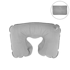 Custom Printed Inflatable Neck Pillow With Pouch - Grey | Custom Branded Bag | UAE Delivery | Yalla Printing UAE