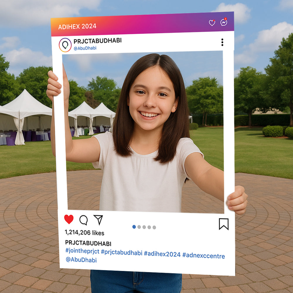 Custom Instagram-Themed Selfie Cutout Frame - Perfect for Any Event!