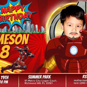 Iron Man Adventure" Personalized Birthday Banner - Unleash the Superhero Fun! - Yalla Printing