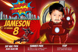 Iron Man Adventure" Personalized Birthday Banner - Unleash the Superhero Fun! - Yalla Printing