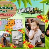 Jungle Safari Adventure" Personalized Birthday Banner - Explore the Wild! - Yalla Printing