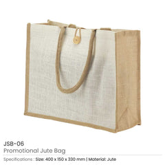 Custom Printed Jute Shopping Bags With Button | Custom Branded Bag | UAE Delivery | Yalla Printing UAE