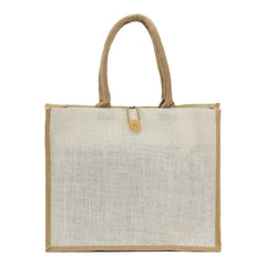 Custom Printed Jute Shopping Bags With Button | Custom Branded Bag | UAE Delivery | Yalla Printing UAE