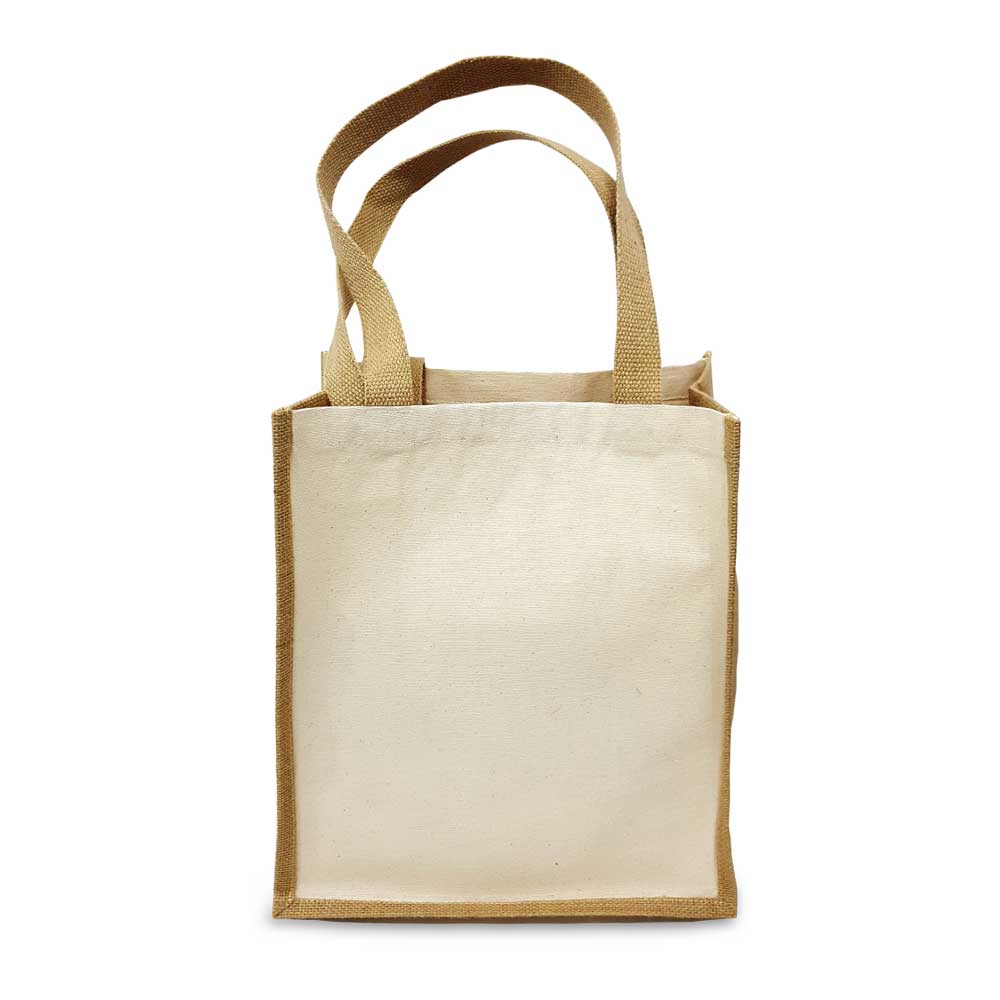 Custom Printed Jute And Cotton Bags Two Side Print - Cotton Fabric | Exhibitions, Conferences, Corporate Events | Yalla Printing UAE