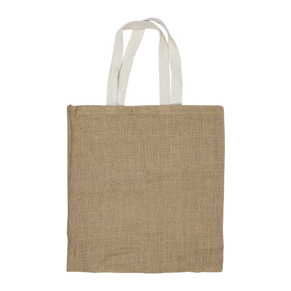 Custom Printed Jute Bags With White Handle | Exhibitions, Conferences, Corporate Events | Yalla Printing UAE