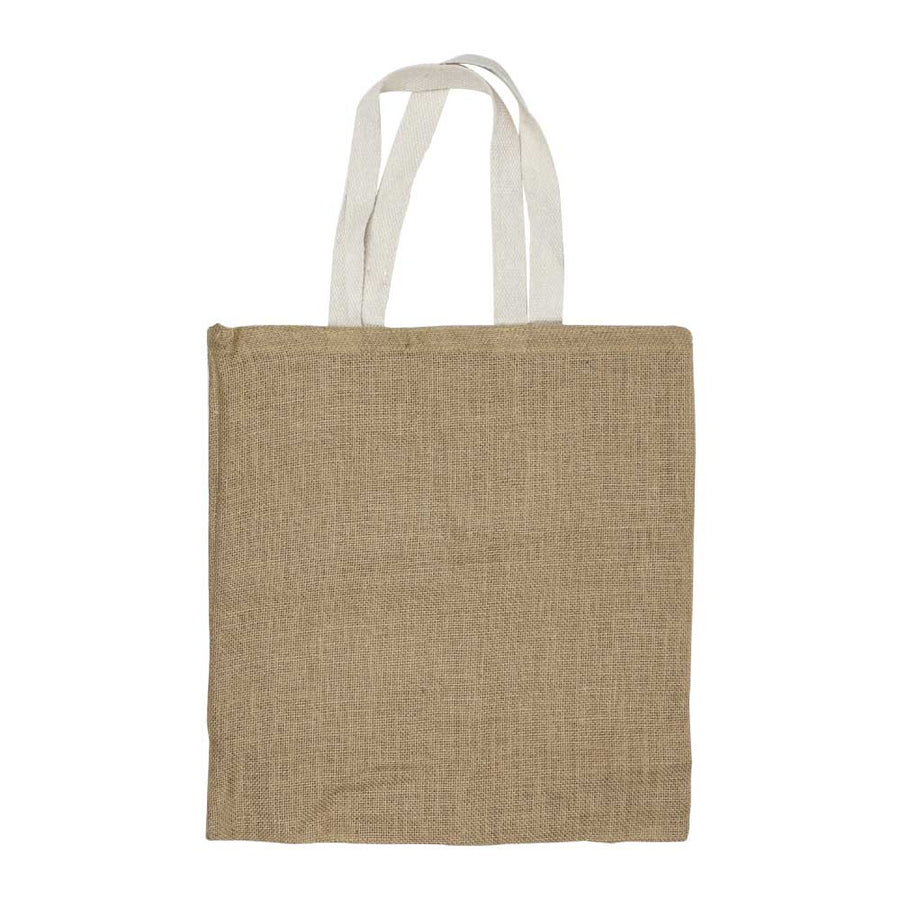 Custom Printed Jute Bags With White Handle | Exhibitions, Conferences, Corporate Events | Yalla Printing UAE