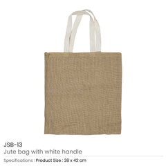 Custom Printed Jute Bags With White Handle | Exhibitions, Conferences, Corporate Events | Yalla Printing UAE