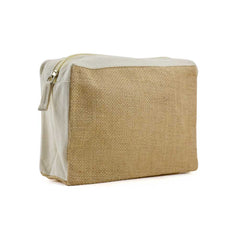 Custom Printed Jute With Cotton Zipper Pouch - Cotton Fabric | Custom Branded Bag | UAE Delivery | Yalla Printing UAE