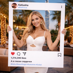 إطار مقطوع مخصص لصورة شخصية على شكل Instagram - مثالي لأي حدث!