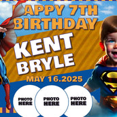 Superhero Adventure" Personalized Birthday Banner - Unleash Your Superpowers - Yalla Printing