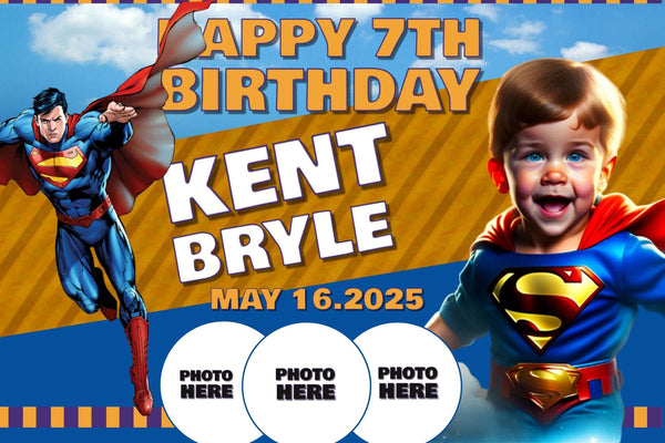 Superhero Adventure" Personalized Birthday Banner - Unleash Your Superpowers - Yalla Printing