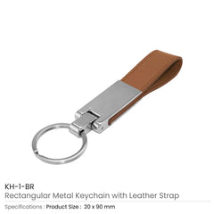 Custom Printed Metal Key Chains With Leather Strap | Logo Branding Corporate Gift | UAE Delivery | Yalla Printing UAE