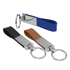 Custom Printed Metal Key Chains With Leather Strap | Logo Branding Corporate Gift | UAE Delivery | Yalla Printing UAE