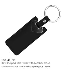 Custom Printed 8Gb Key Shaped USB With Leather Case | Logo Branding Corporate Gift | UAE Delivery | Yalla Printing UAE